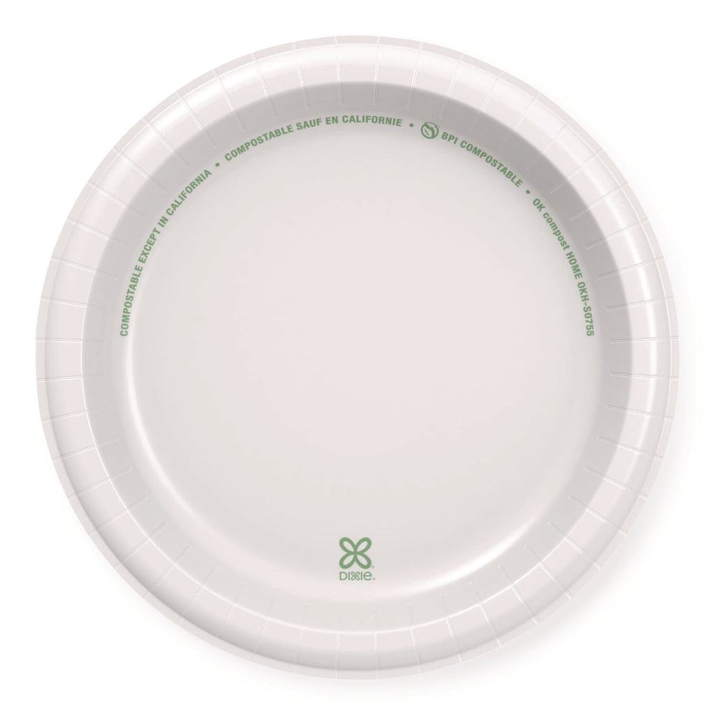 Paper Dinnerware, Plates, White, 8.5" dia, 125/Pack