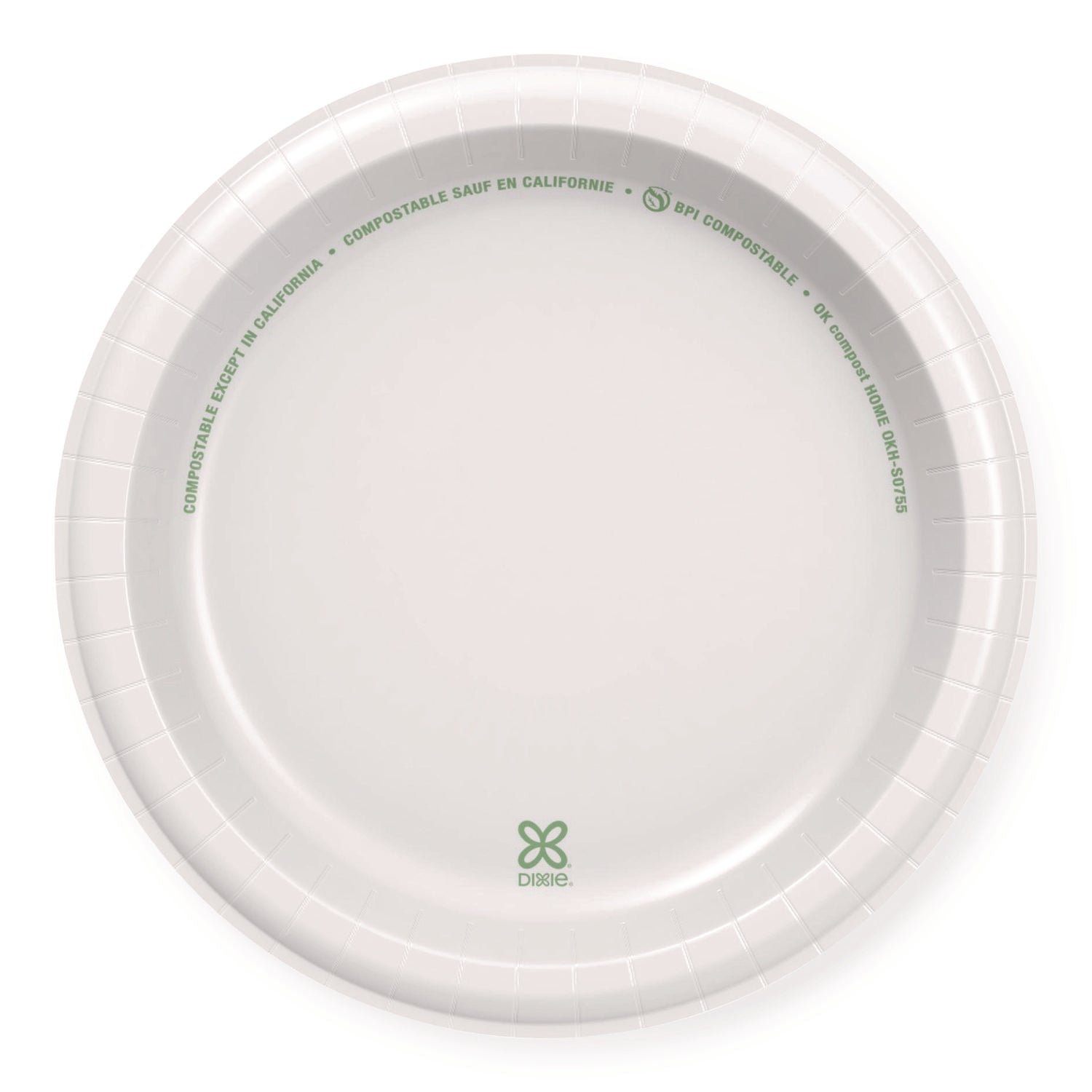 Paper Dinnerware, Plates, White, 8.5" dia, 125/Pack