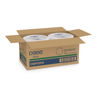 Paper Dinnerware, Plates, White, 8.5" dia, 125/Pack, 4/Carton