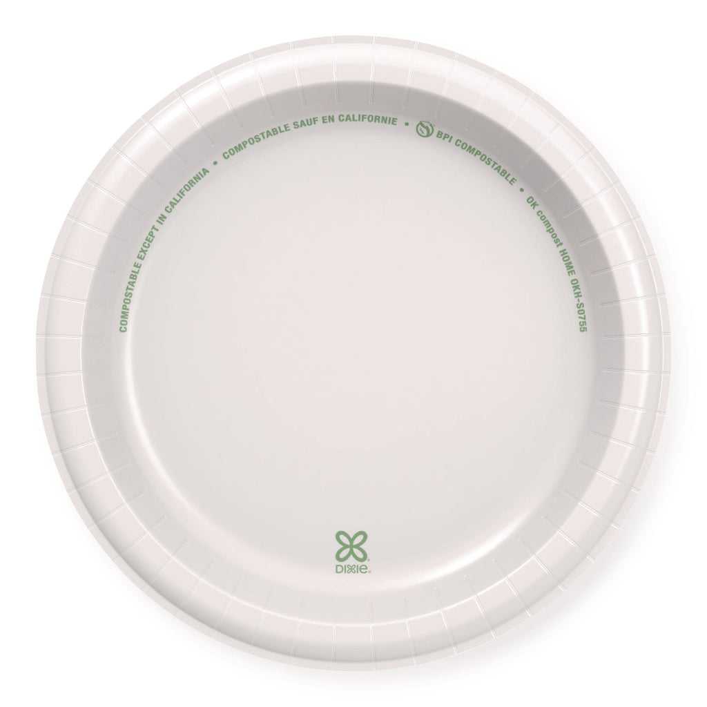 Paper Dinnerware, Plates, White, 8.5" dia, 125/Pack, 4/Carton
