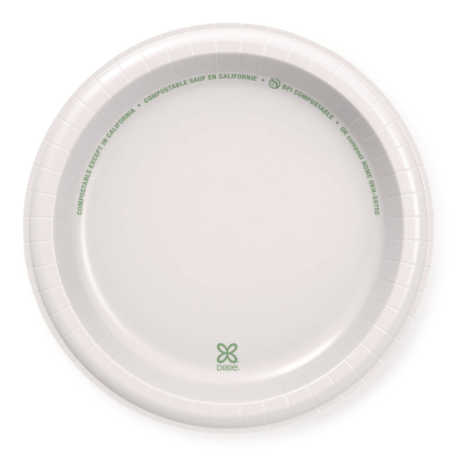 Paper Dinnerware, Plates, White, 8.5" dia, 125/Pack, 4/Carton