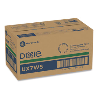 Pathways Soak-Proof Shield Mediumweight Paper Plates, WiseSize, 6.88" dia, Green/Burgundy, 500/Carton