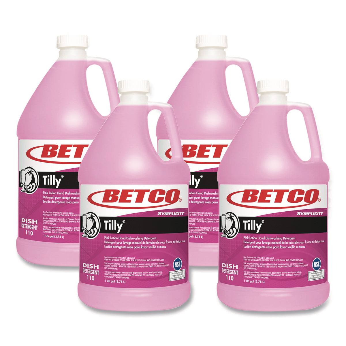Symplicity Tilly Hand Dishwashing Detergent, Fresh Bouquet Scent, 1 gal Bottle, 4/Carton