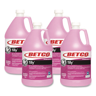 Symplicity Tilly Hand Dishwashing Detergent, Fresh Bouquet Scent, 1 gal Bottle, 4/Carton