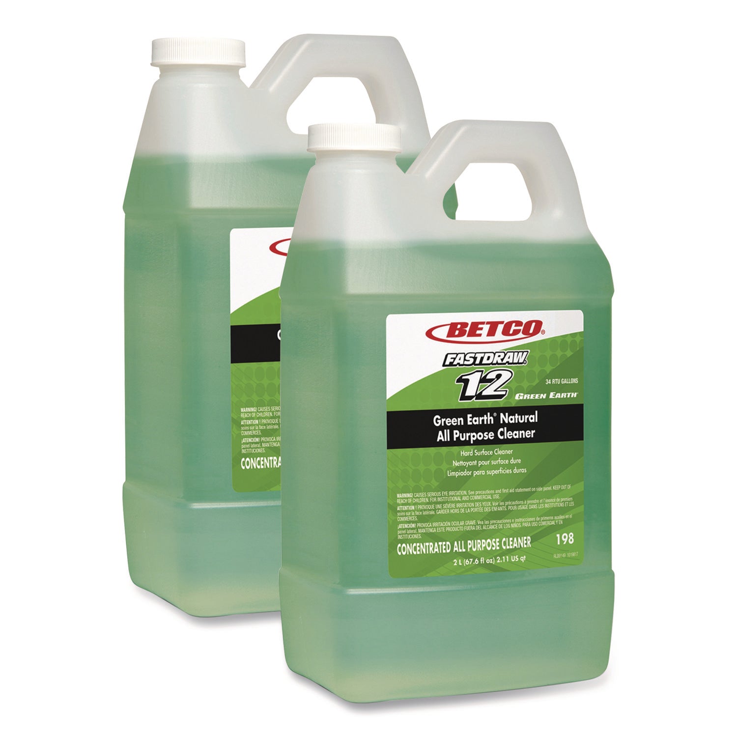 Green Earth FASTDRAW Natural Degreaser - For Carpet, Multi Surface - Concentrate - 67.6 fl oz (2.1 quart) - Clean Scent - 1 Each - Green