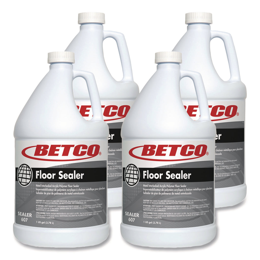 Betco Acrylic Floor Sealer - 128 fl oz (4 quart) - Characteristic Scent - 1 Each - Unscented, Water Based, Durable, Non-yellowing, Non-powdering - Clear, Milky White