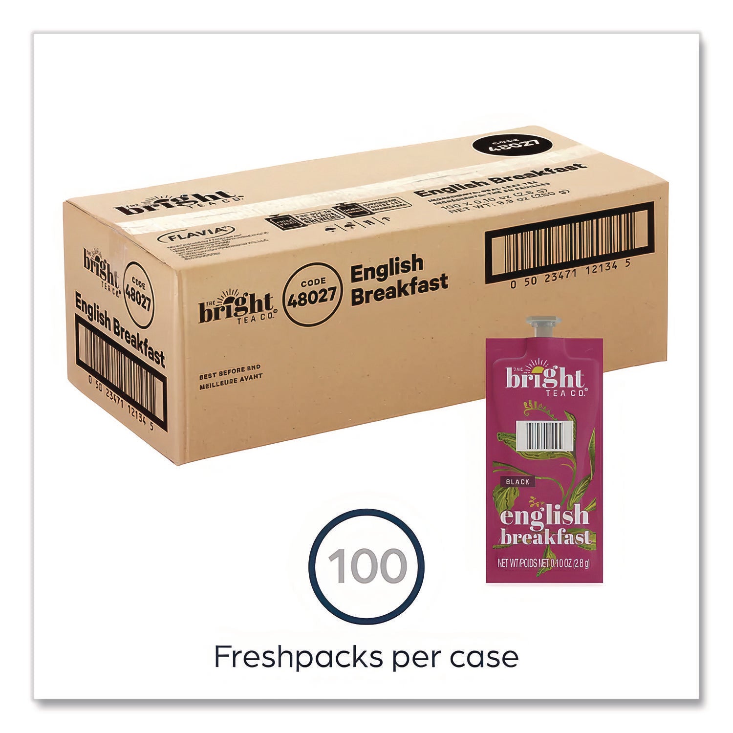 Tea Freshpack Pods, English Breakfast, 0.1 oz, 100/Carton