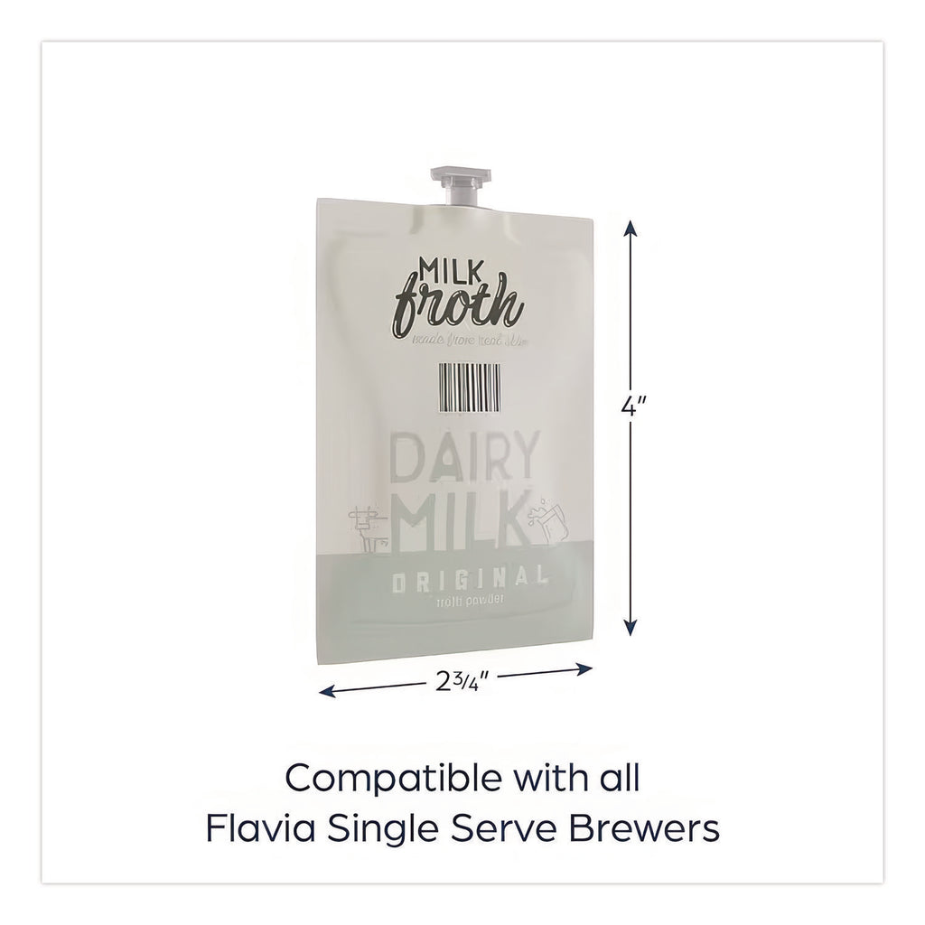 FLAVIA Real Milk Froth Freshpacks, 0.46 oz Packet, 72 Packets/Carton