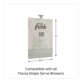 FLAVIA Real Milk Froth Freshpacks, 0.46 oz Packet, 72 Packets/Carton