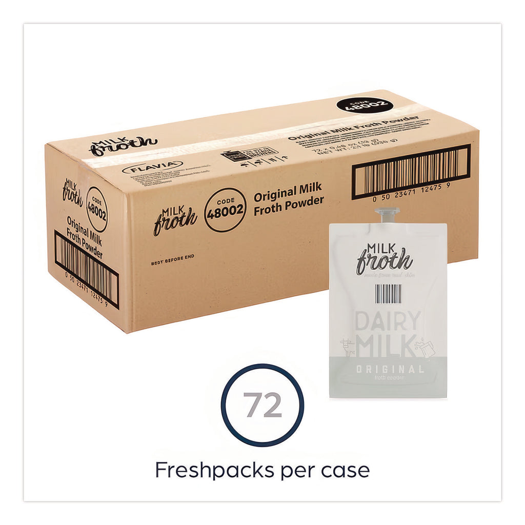 FLAVIA Real Milk Froth Freshpacks, 0.46 oz Packet, 72 Packets/Carton