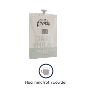 FLAVIA Real Milk Froth Freshpacks, 0.46 oz Packet, 72 Packets/Carton