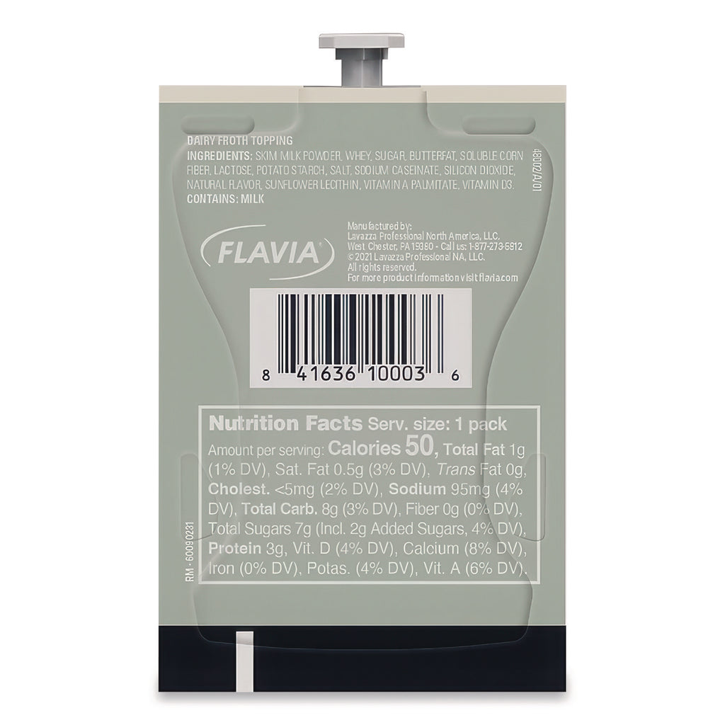 FLAVIA Real Milk Froth Freshpacks, 0.46 oz Packet, 72 Packets/Carton