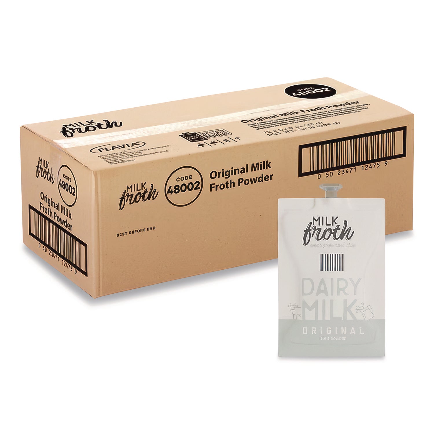 FLAVIA Real Milk Froth Freshpacks, 0.46 oz Packet, 72 Packets/Carton