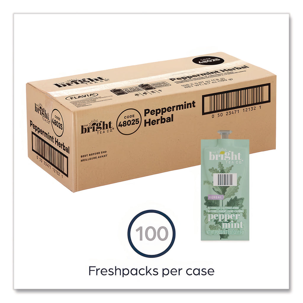 Tea Freshpack Pods, Peppermint Herbal, 0.07 oz, 100/Carton
