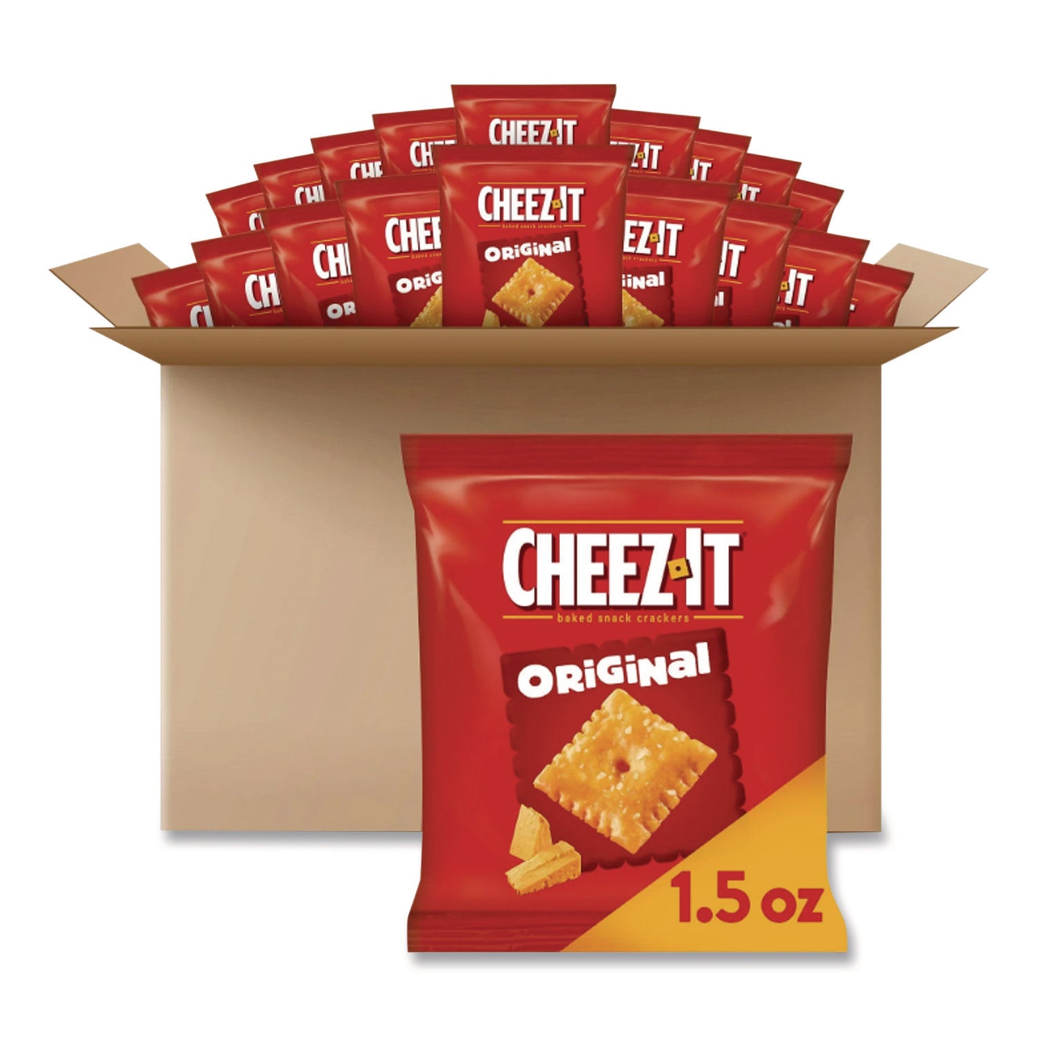 Cheez-it Crackers, 1.5 oz Bag, Reduced Fat, 60/Carton