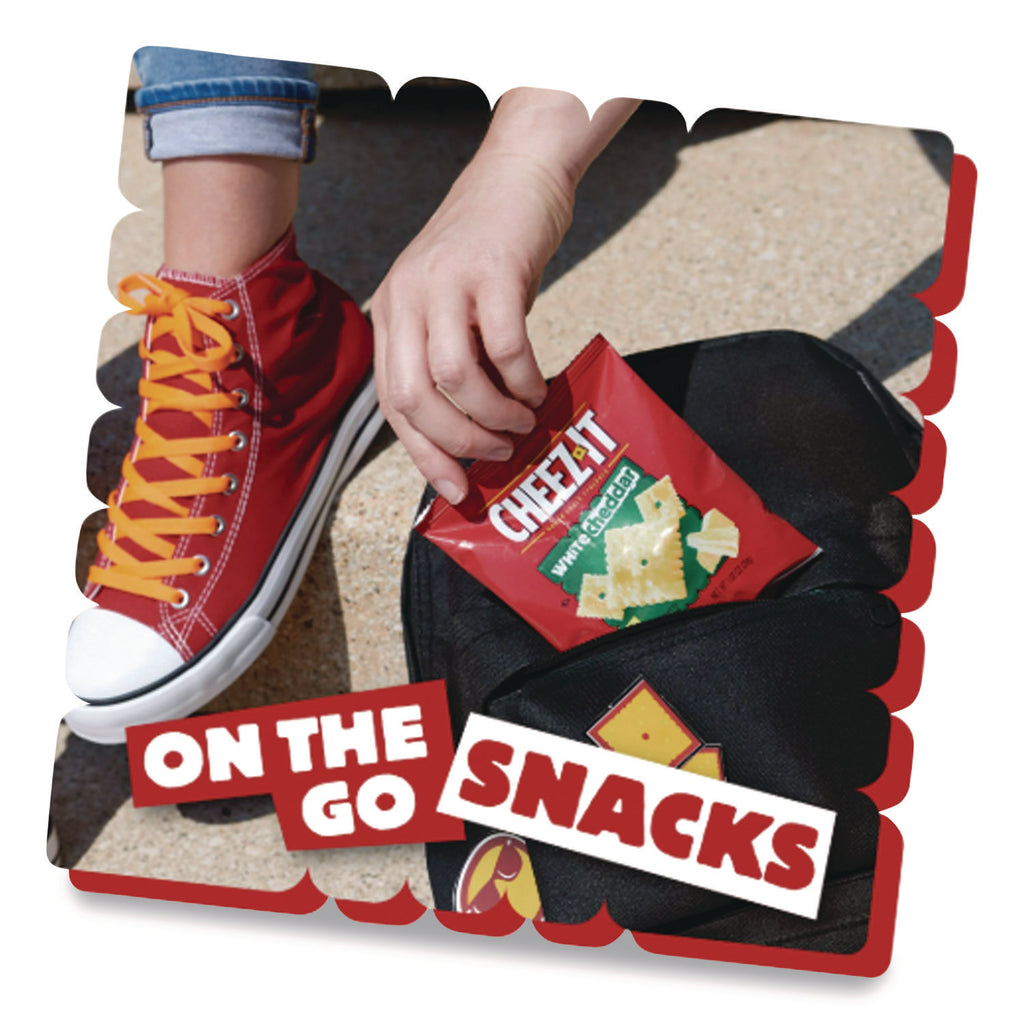 Cheez-It Crackers, 1.5 oz Single-Serving Snack Bags, White Cheddar, 8/Box