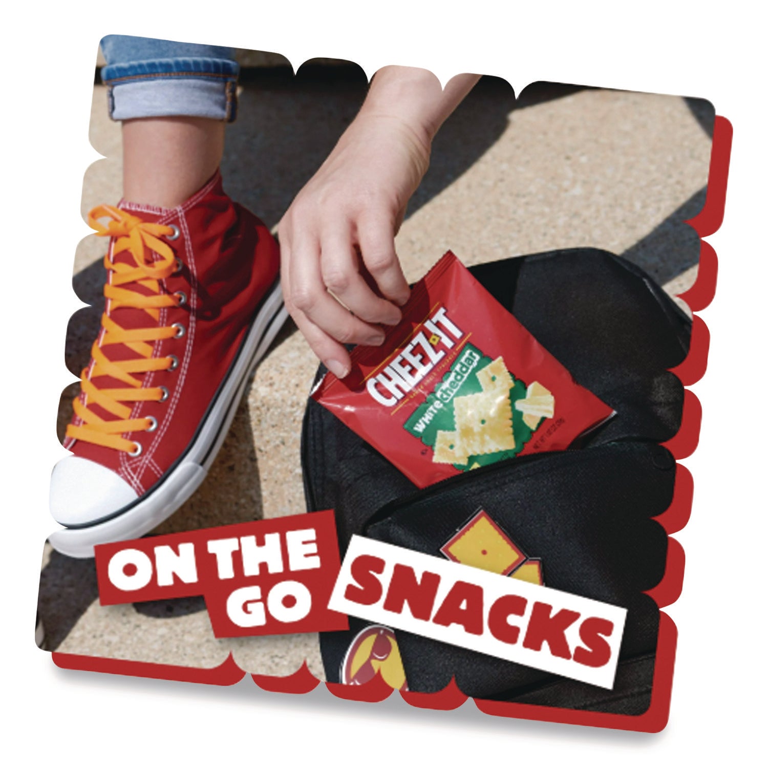 Cheez-It Crackers, 1.5 oz Single-Serving Snack Bags, White Cheddar, 8/Box