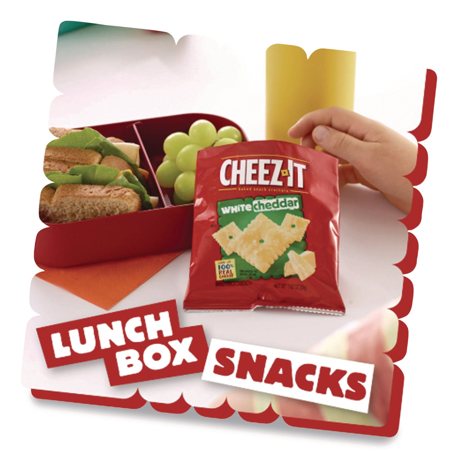 Cheez-It Crackers, 1.5 oz Single-Serving Snack Bags, White Cheddar, 8/Box