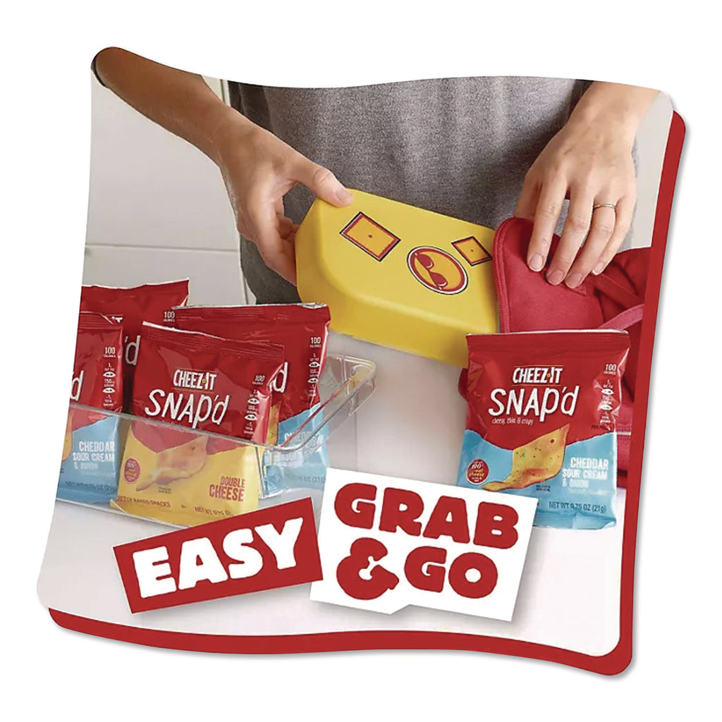 Snap'd Crackers Variety Pack, Cheddar Sour Cream and Onion; Double Cheese, 0.75 oz Bag, 42/Carton