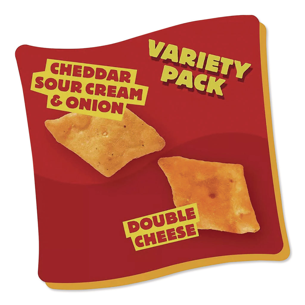 Snap'd Crackers Variety Pack, Cheddar Sour Cream and Onion; Double Cheese, 0.75 oz Bag, 42/Carton