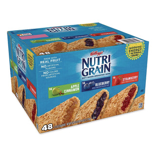 Nutri-Grain Soft Baked Breakfast Bars, Asstd: Apple, Blueberry, Strawberry, 1.3 oz Bar, 48/Carton