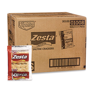 Zesta Saltine Crackers, 2 Crackers/Pack, 500 Packs/Carton