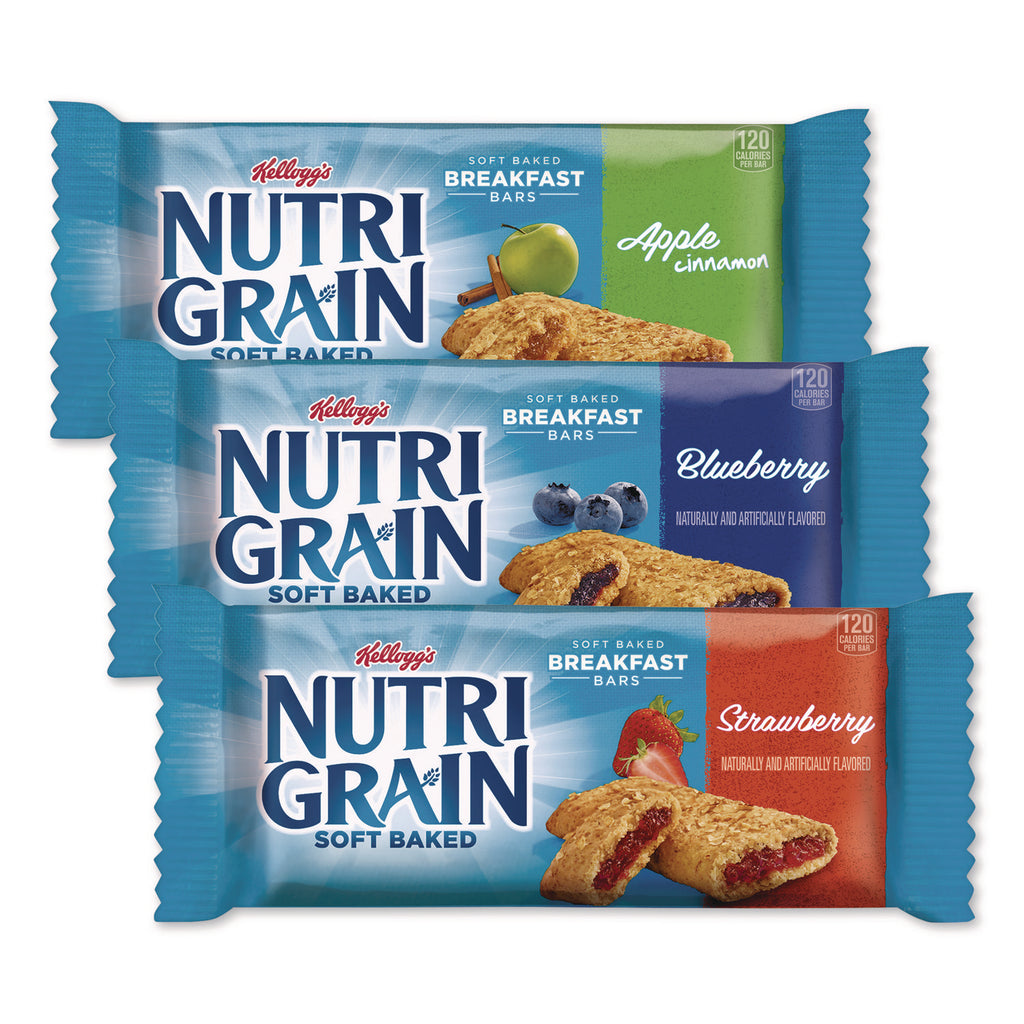 Nutri-Grain Soft Baked Breakfast Bars, Assorted, 1.3 oz Bar, 48/Carton, Ships in 1-3 Business Days