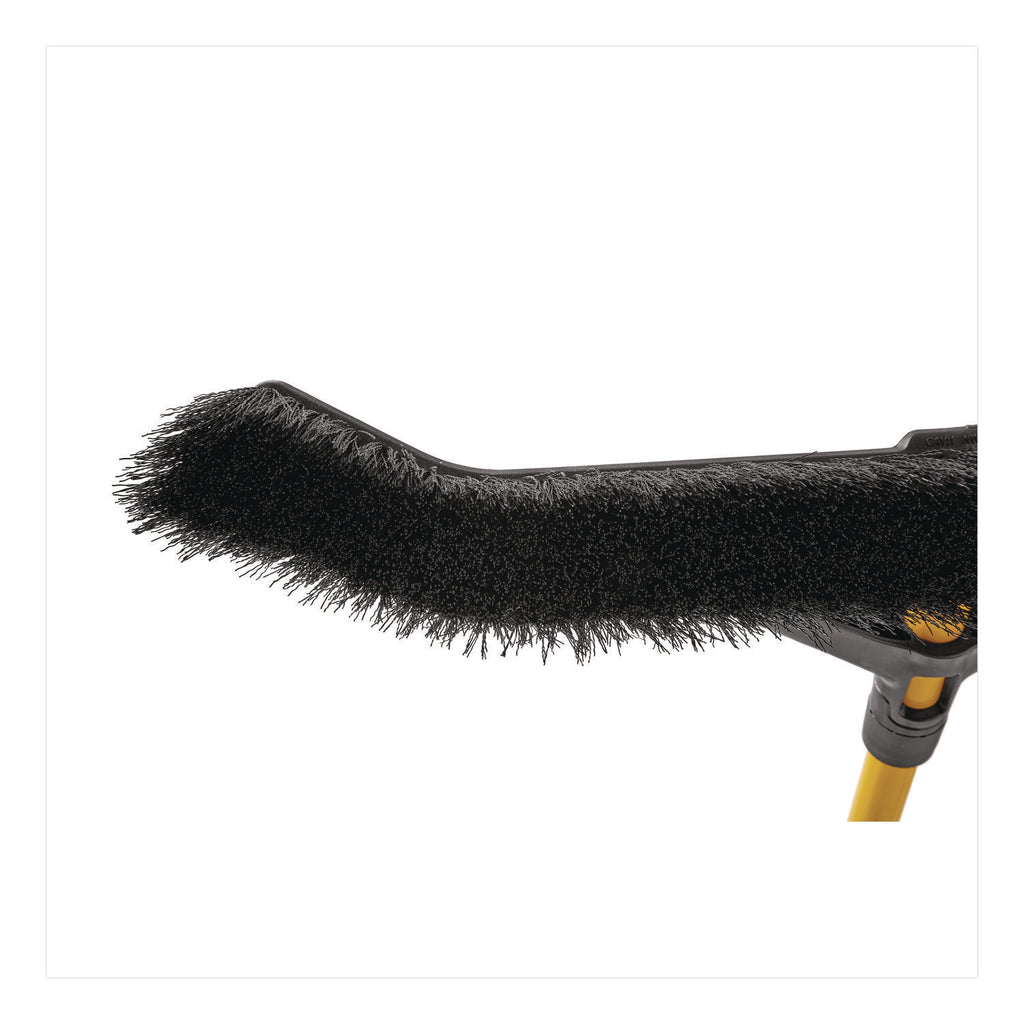 Maximizer Push-to-Center Broom, Poly Bristles, 18 x 58.13, Steel Handle, Yellow/Black