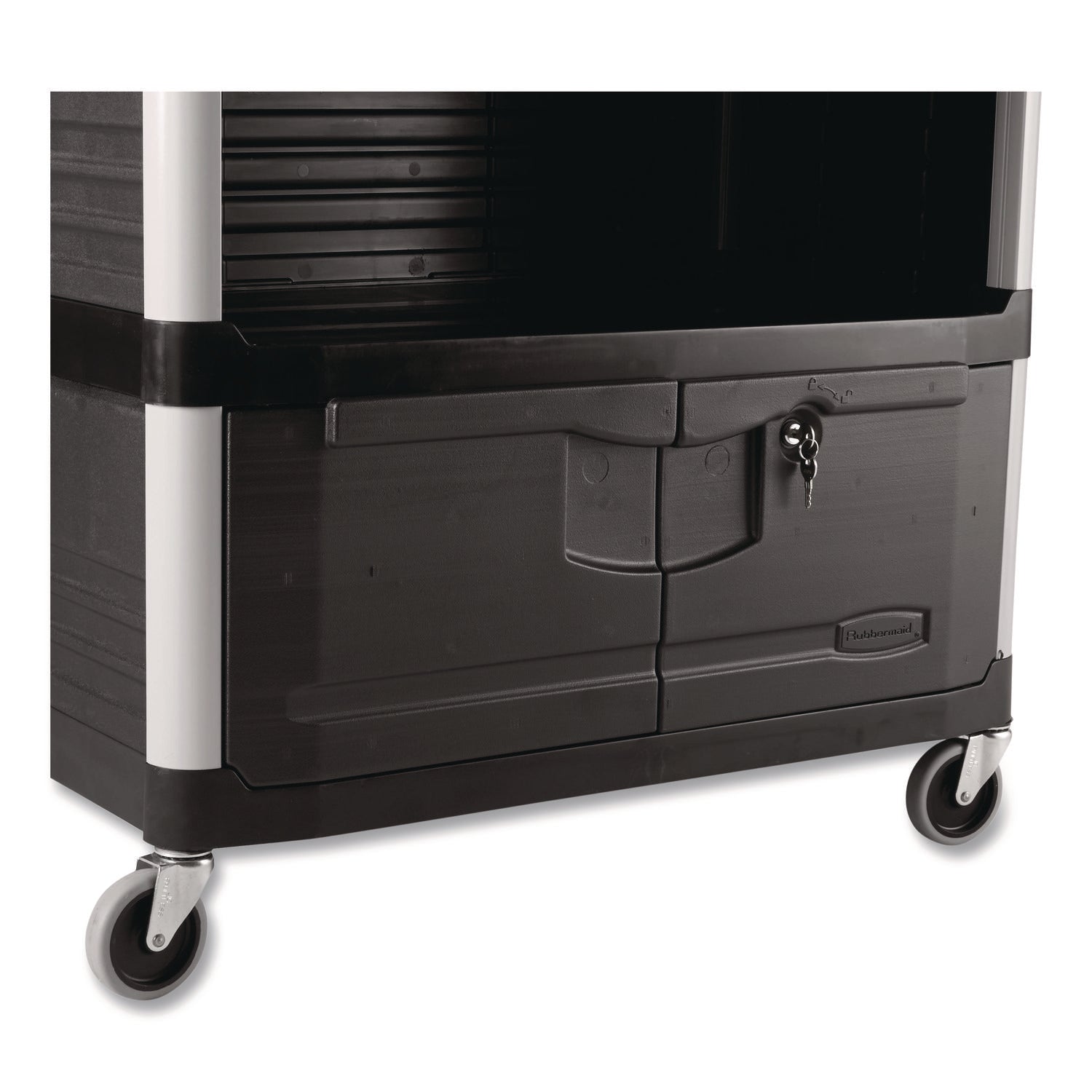 Xtra Equipment Cart, 300-lb Cap, Three-Shelf, 20-3/4w x 40-5/8d x 37-4/5h, Black