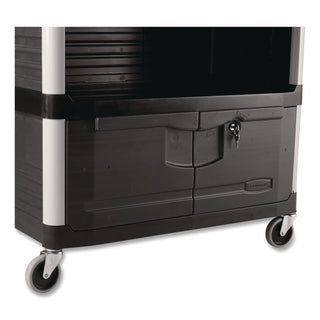 Xtra Equipment Cart, 300-lb Cap, Three-Shelf, 20-3/4w x 40-5/8d x 37-4/5h, Black