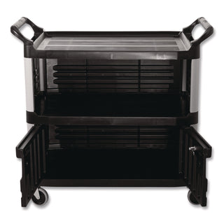 Xtra Equipment Cart, 300-lb Cap, Three-Shelf, 20-3/4w x 40-5/8d x 37-4/5h, Black