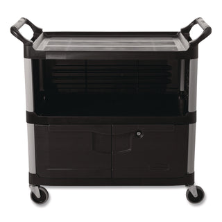 Xtra Equipment Cart, 300-lb Cap, Three-Shelf, 20-3/4w x 40-5/8d x 37-4/5h, Black