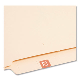 Yearly End Tab File Folder Labels, 22, 0.5 x 1, Pink, 25/Sheet, 10/Sheets per Resealable Pegboard Display Pack, 250/Pack