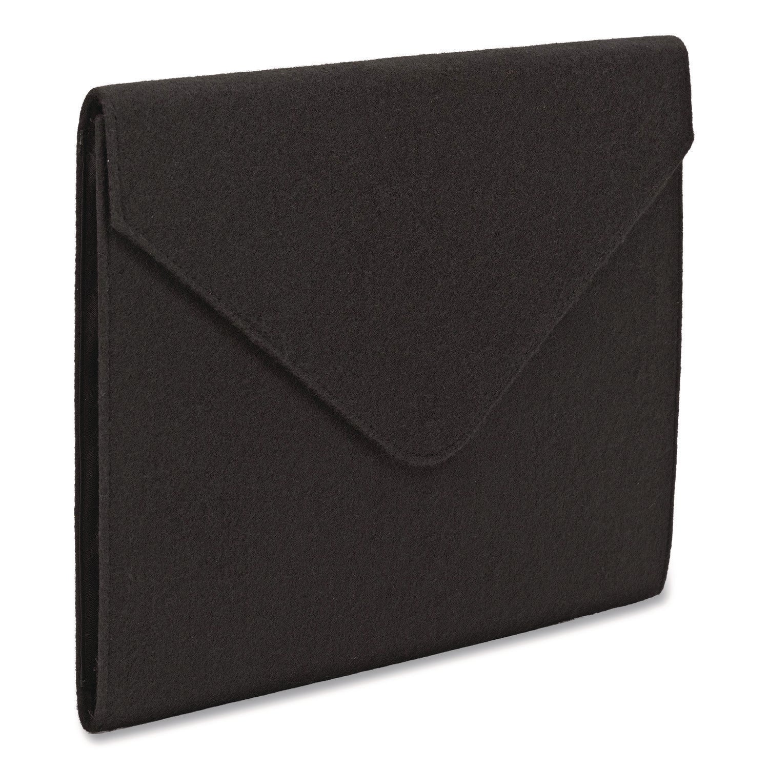 Soft Touch Cloth Expanding Files, 2" Expansion, 1 Section, Snap Closure, Letter Size, Black
