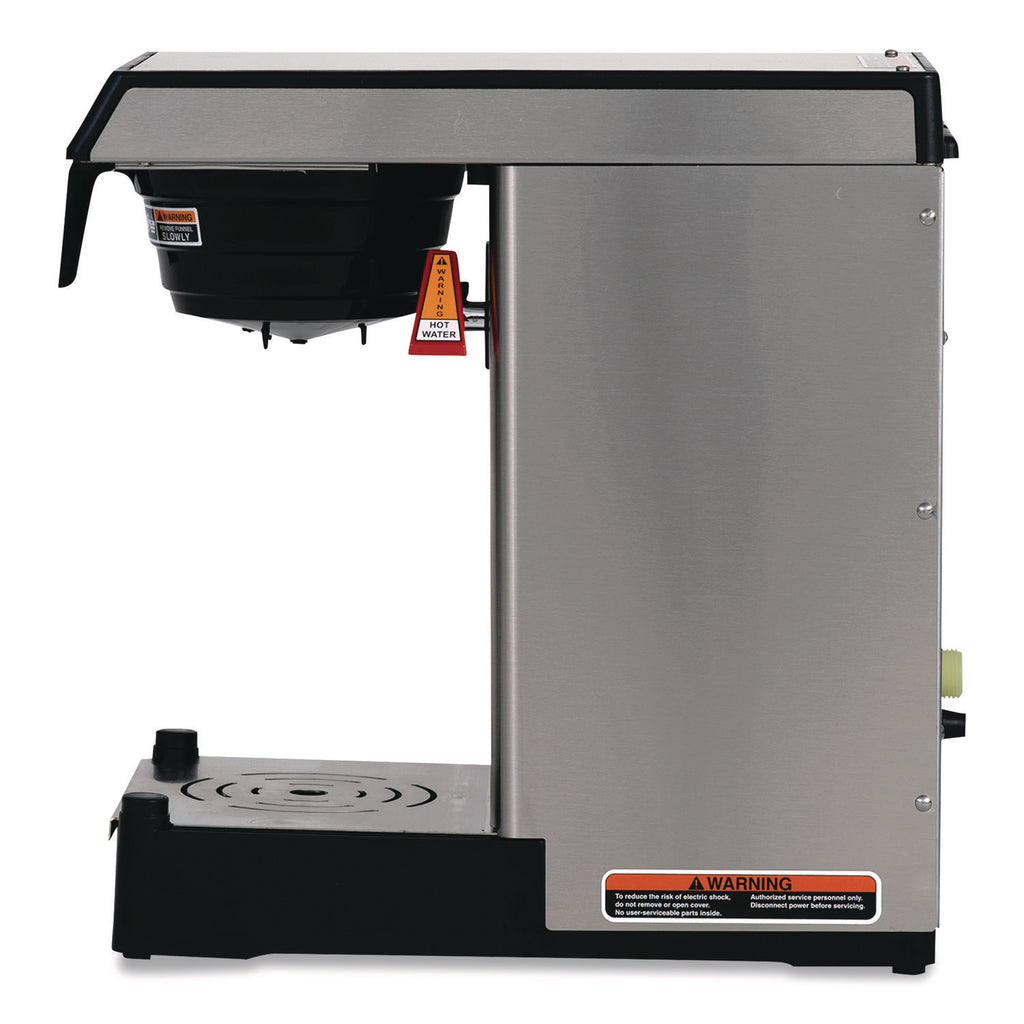 WAVE15-APS Low Profile Automatic Airpot Coffee Brewer, 12-Cup, Gray/Stainless Steel, Ships in 7-10 Business Days