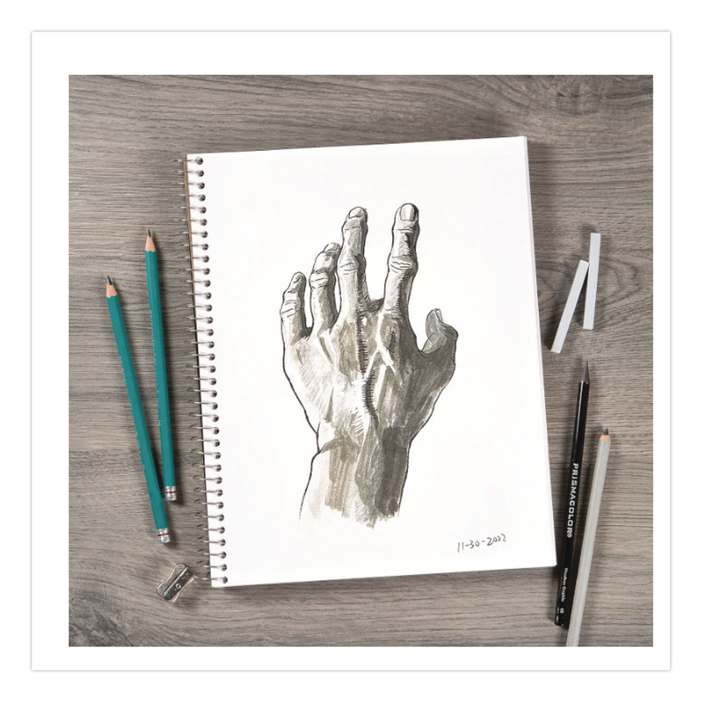 Take Me Along Sketch Book, 50 lb Tissue Paper Stock, Black/Silver Cover, (100) 11 x 8.5 Sheets