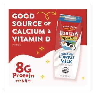 Low Fat Milk, 1% Plain, 8 oz, 18/Carton