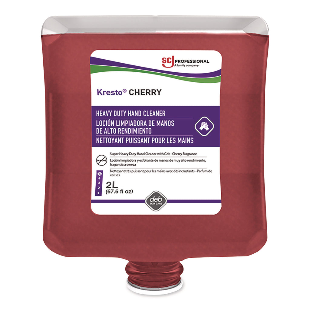 Kresto Cherry Heavy Duty Hand Cleaner Manual Cartridge, Cherry Scent, 2 L Cartridge Refill, 4/Carton