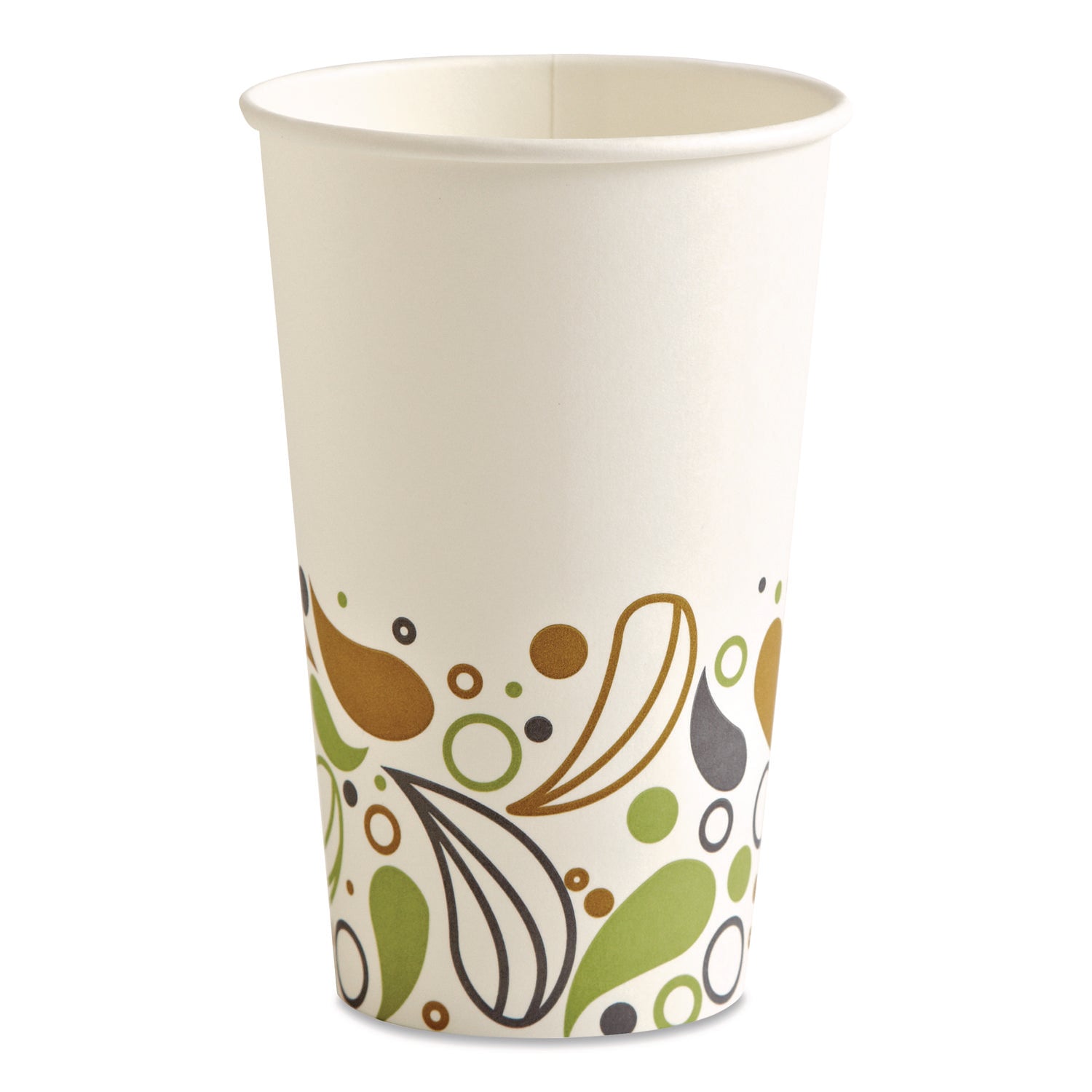 Deerfield Printed Paper Hot Cups, 16 oz, 50 Cups/Sleeve, 20 Sleeves/Carton