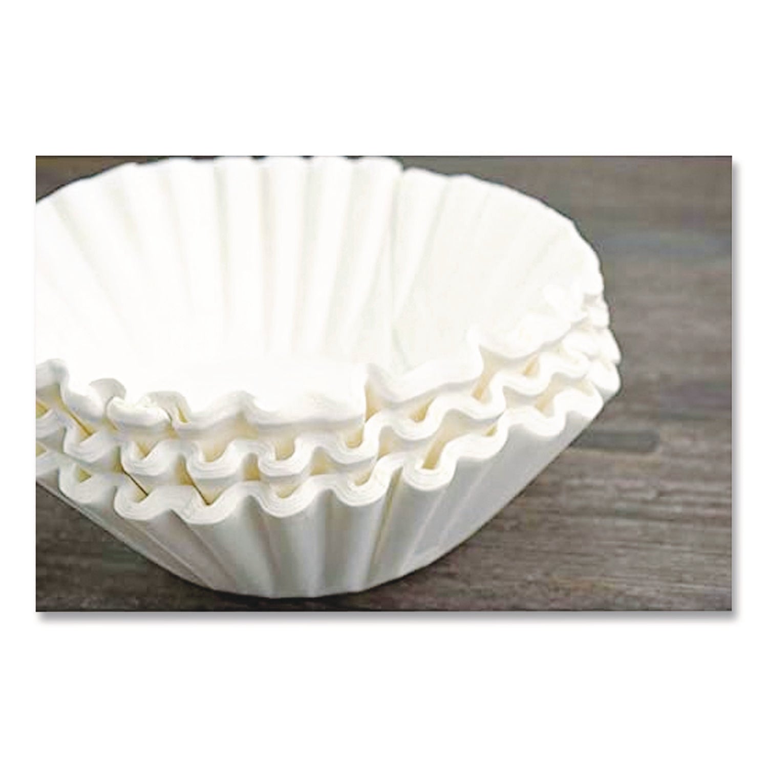 Commercial Coffee Filters, 32 Cup Size, Flat Bottom, 50/Cluster, 10 Clusters/Pack