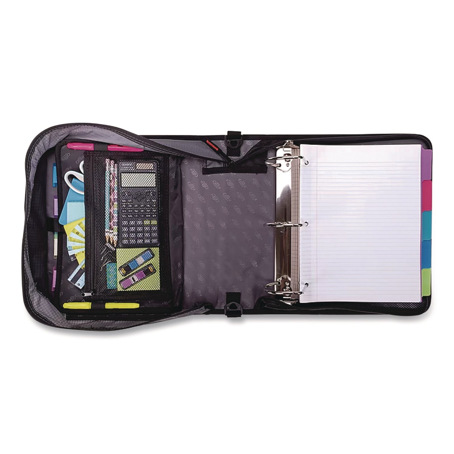 King Size Mighty Zip Tab Binder, 3 Rings, 4" Capacity, 11 x 8.5, Purple