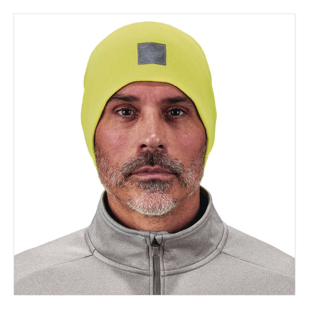 N-Ferno 6812 Rib Knit Beanie, One Size Fits Most, Lime, Ships in 1-3 Business Days