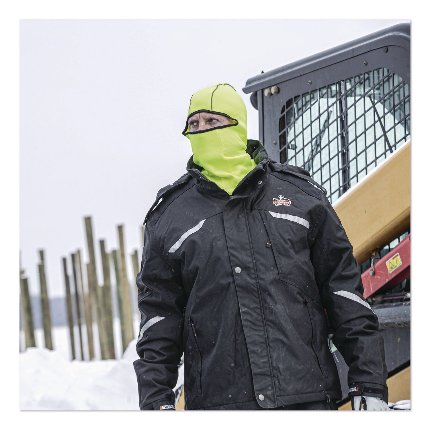N-Ferno 6821 Fleece Balaclava Face Mask, One Size Fits Most, Lime, Ships in 1-3 Business Days