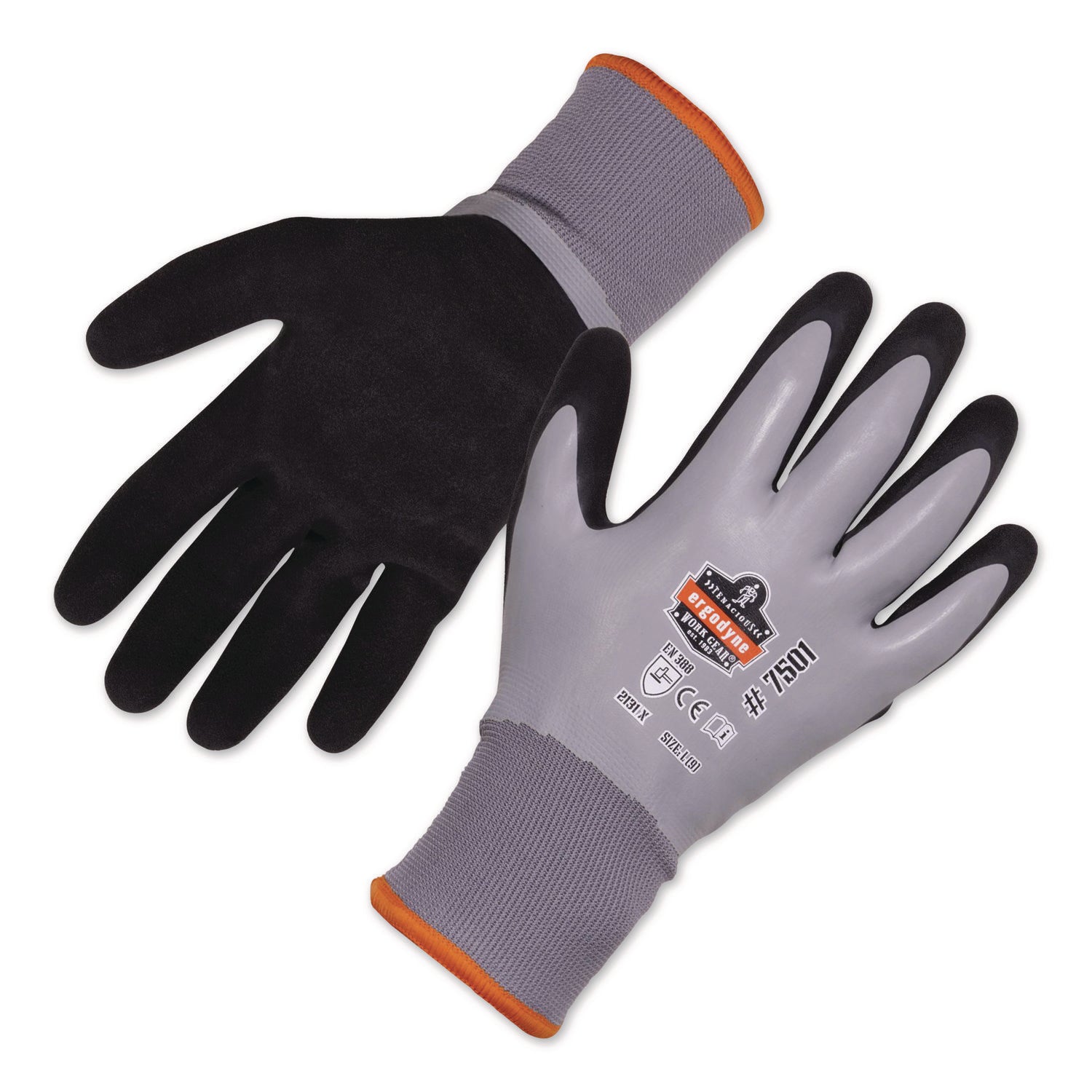 ProFlex 7501 Coated Waterproof Winter Gloves, Gray, Medium, Pair, Ships in 1-3 Business Days