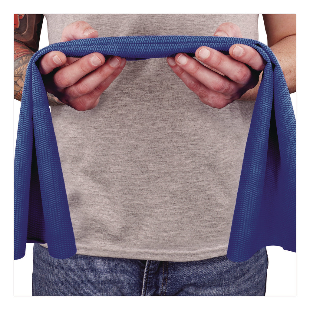 Chill-Its 6601 Economy Evaporative PVA Cooling Towel, 29.5 x 13, One Size Fits Most, PVA, Blue, Ships in 1-3 Business Days