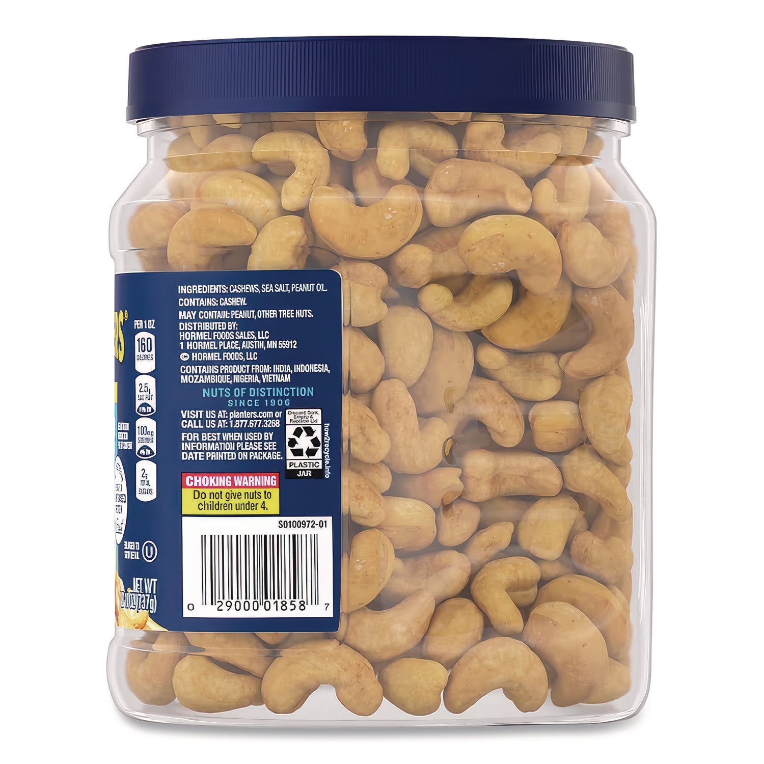 Salted Mixed Nuts, 27 oz Canister