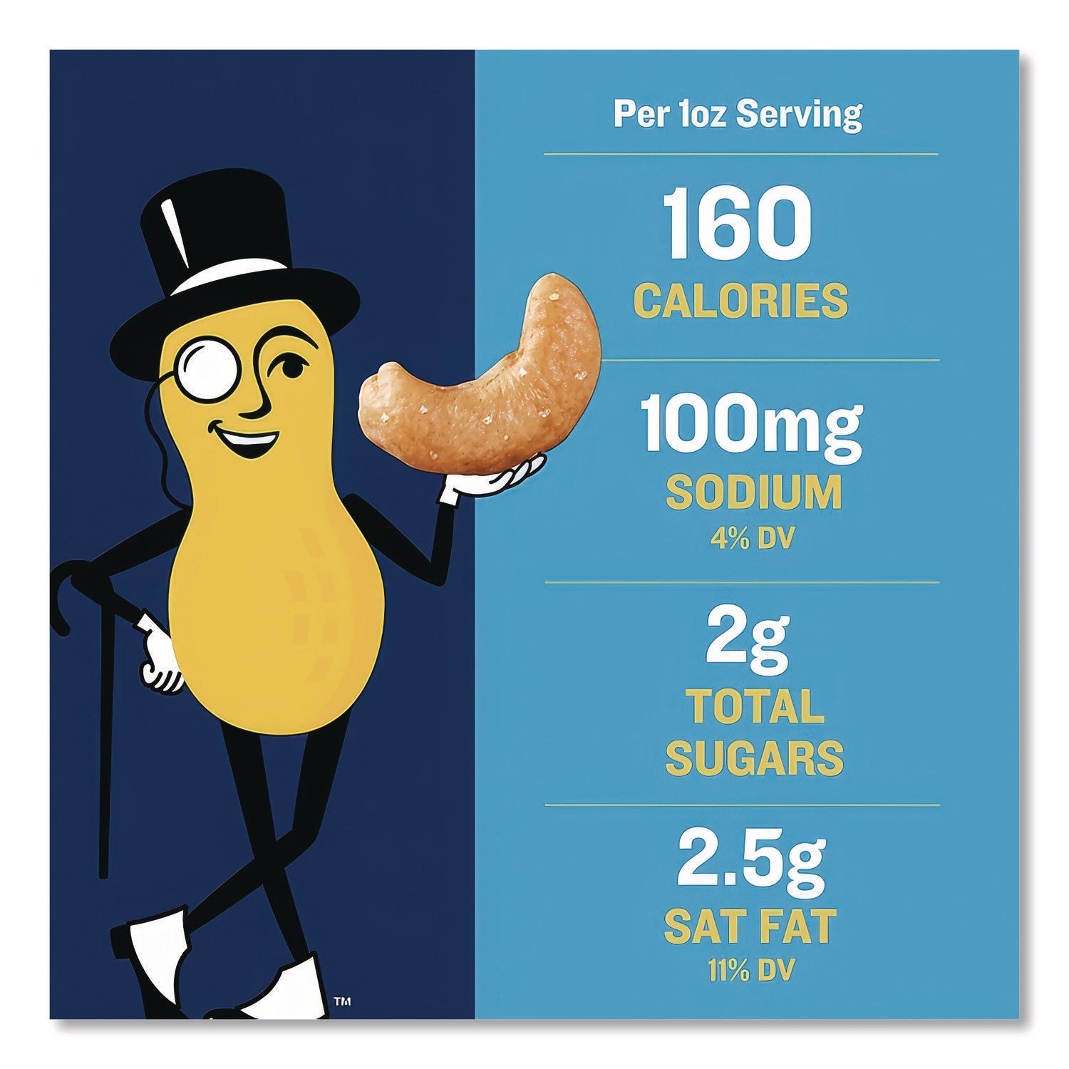 Salted Cashew Halves and Pieces, 26 oz Canister