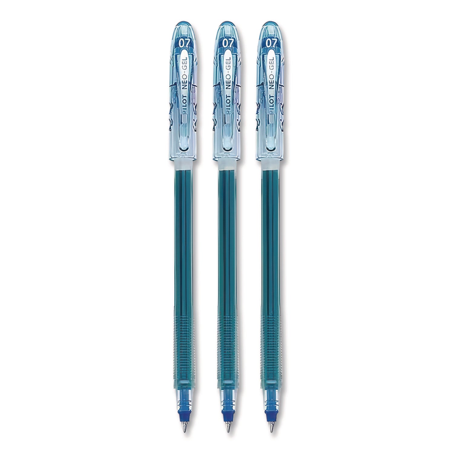 Neo-Gel Gel Pen, Stick, Fine 0.7 mm, Blue Ink, Translucent Blue Barrel, 48/Pack