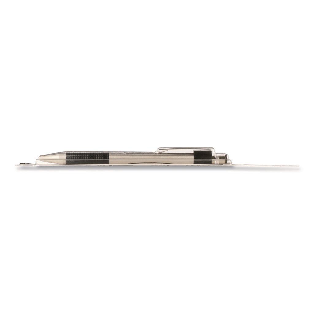 Zebra STEEL 3 Series F-301 Retractable Ballpoint Pen - Fine Pen Point - 0.7 mm Pen Point Size - Refillable - Retractable - Black - Stainless Steel Barrel - 1 Each