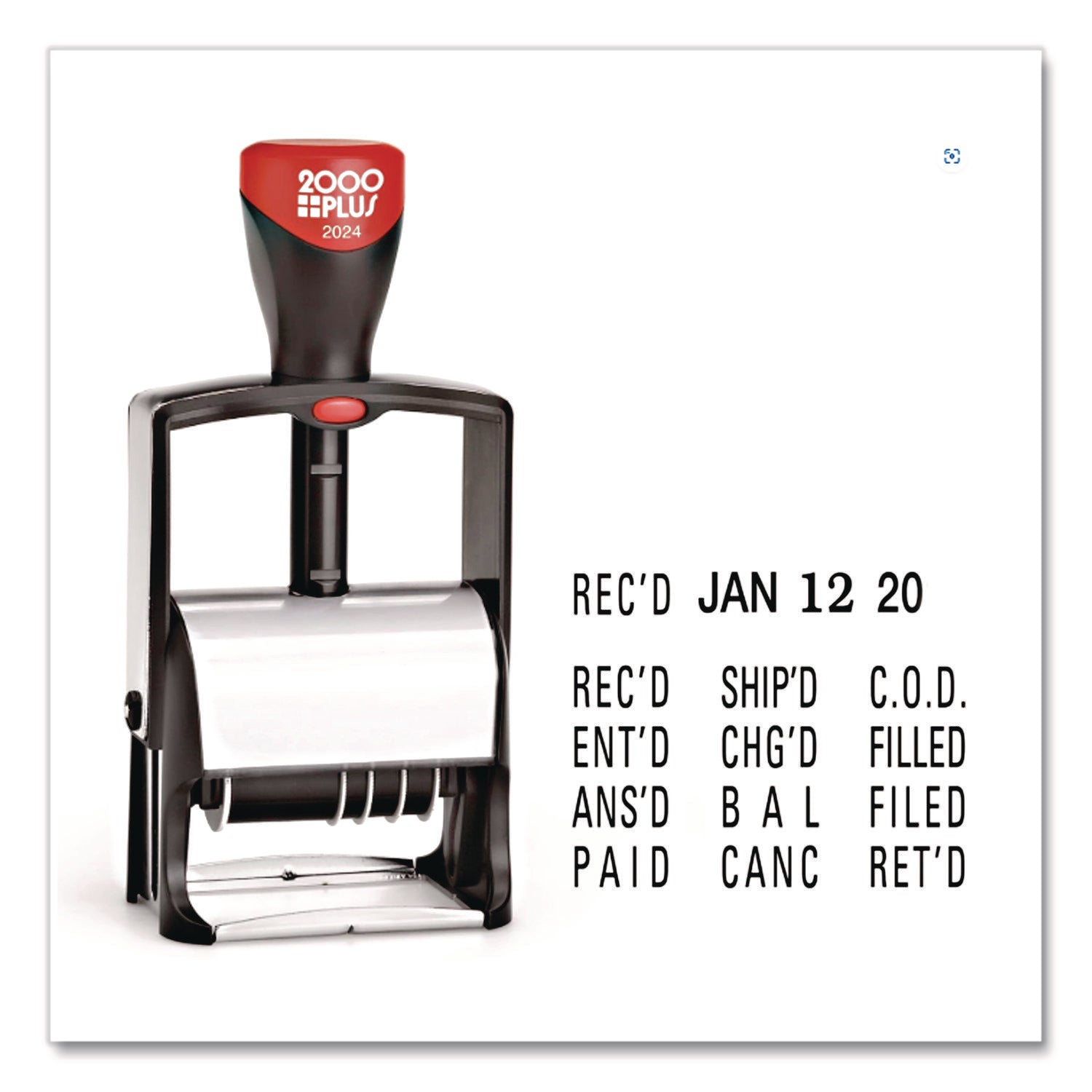 Classic Line Message Dater, Self-Inking, 12 Phrases, 5 Years, 1.75 x 0.25, Black
